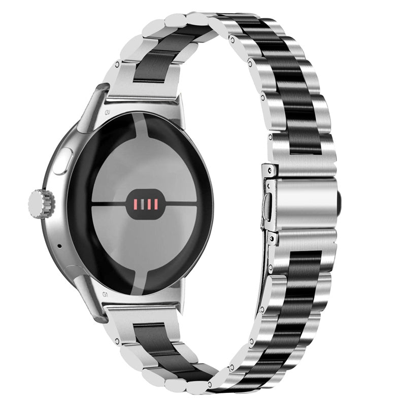 For Google Pixel Watch 2 Pixel Watch Stylish 3 Beads Stainless Steel Smart Watch Band Business Casual Replacement Wrist Strap For Google Pixel Watch 2 Pixel Watch Stylish 3 Beads Stainless Steel Smart Watch Band Business Casual Replacement Wrist Strap